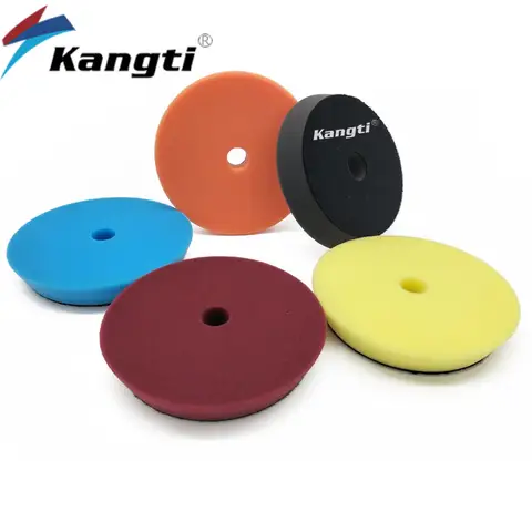 Kangti 5Inch 125mm Car Polishing Pad Sponge Buffing Waxing Clean Polish Buffer Drill Wheel Polisher Removes Scratches Car Repair