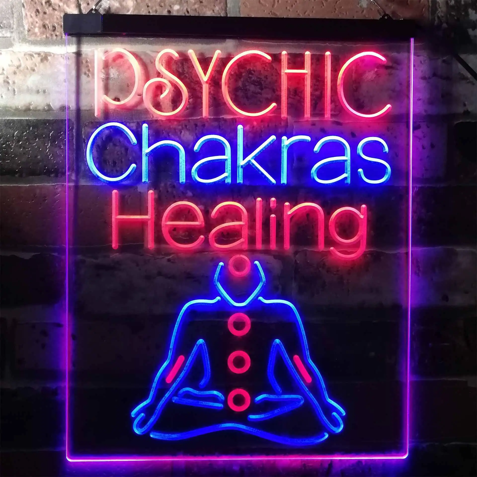 

Psychic Chakras Healing Dual Color Led Neon Sign st6-i3183