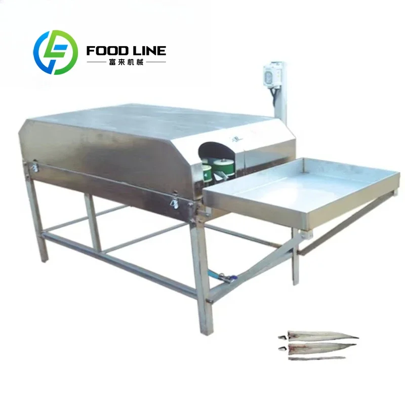 Customized Commercial Automatic Fish Filleting Machine With Center Bone Removal And Gutting Function
