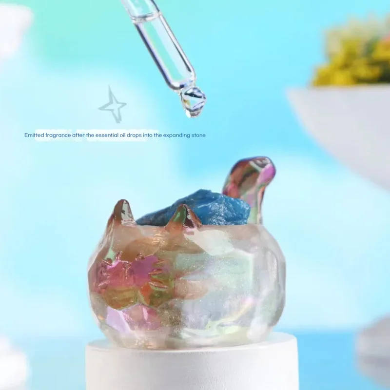 2025 PAL Cat Crystal Blind Box Mini Figur Kartun Batu Lucu Dekorasi Meja Kantor Mobil Hadiah Keberuntungan Untuk Pecinta Kucing Mainan