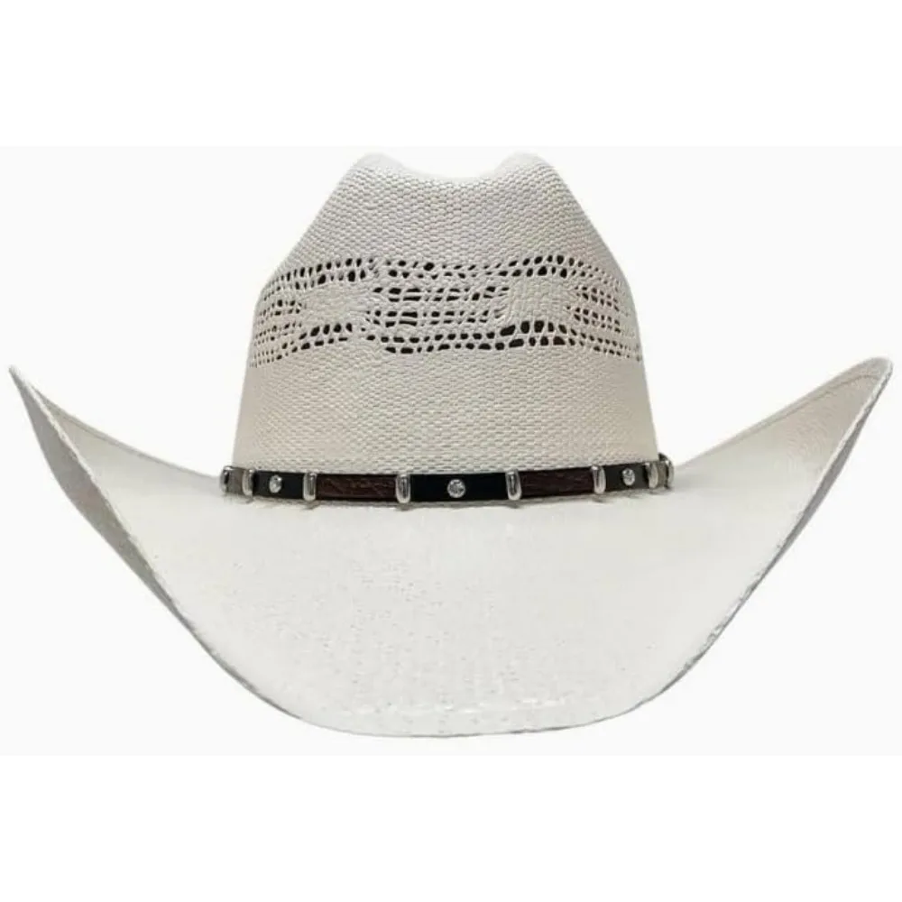 قبعات رعاة البقر المصنوعة يدويًا وخفيفة الوزن ومسامية على الطراز الغربي الفاخر للجنسين