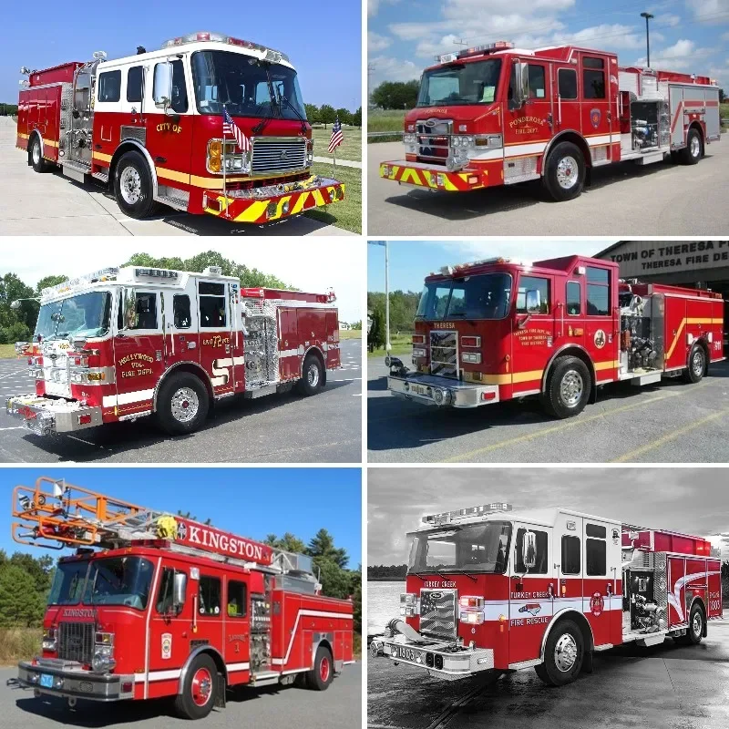 Diy Vollbohrer Diamant Mosaik Feuerwehrautos Rettungswagen Diamant Malerei Leiter LKW Wand Dekor Bild von Strasssteinen Kit