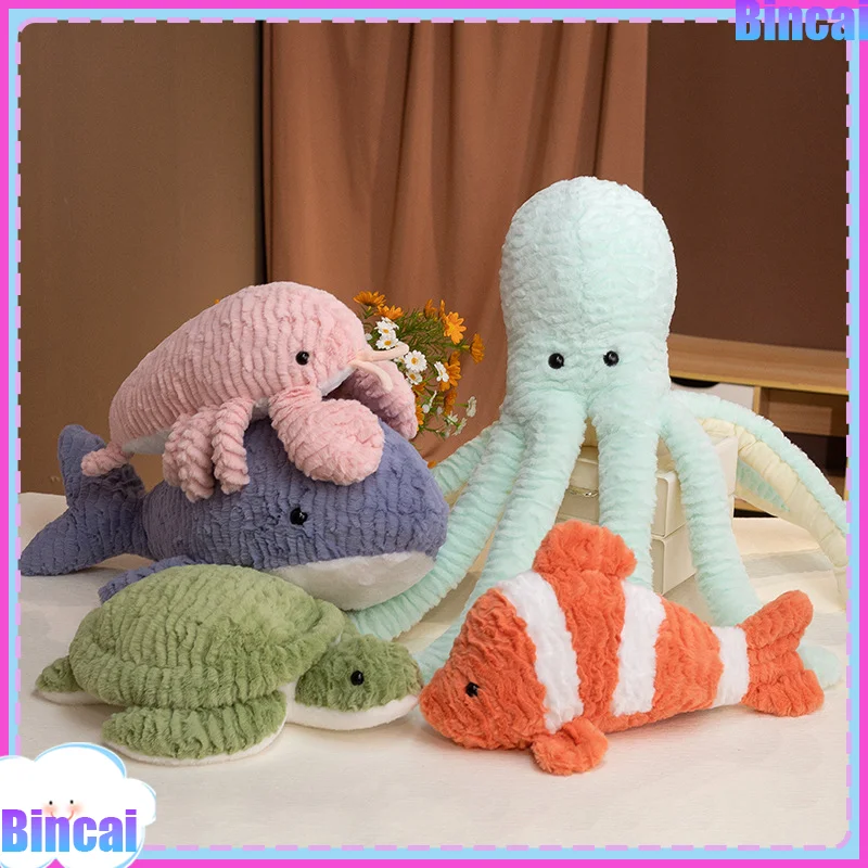 

Marine Animal Clown Fish Lobster Sea Turtle Octopus Stuffed Dolls Plush Toys Cartoon Ins Animal Pillow Car Decor Collection Gift