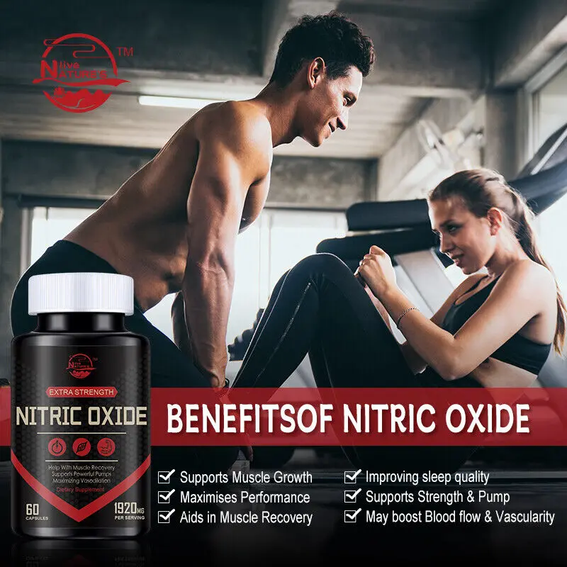 Nitric Oxide Supplement Extra Strength L Arginine 3X Strength Highest Potency