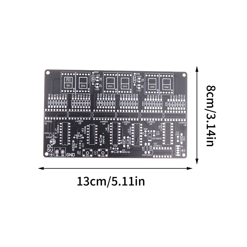 Módulo de Kit de reloj DIY de 6 dígitos, pantalla automática de tiempo, Kit de práctica de soldadura de reloj despertador DIY para estudiantes y aficionados