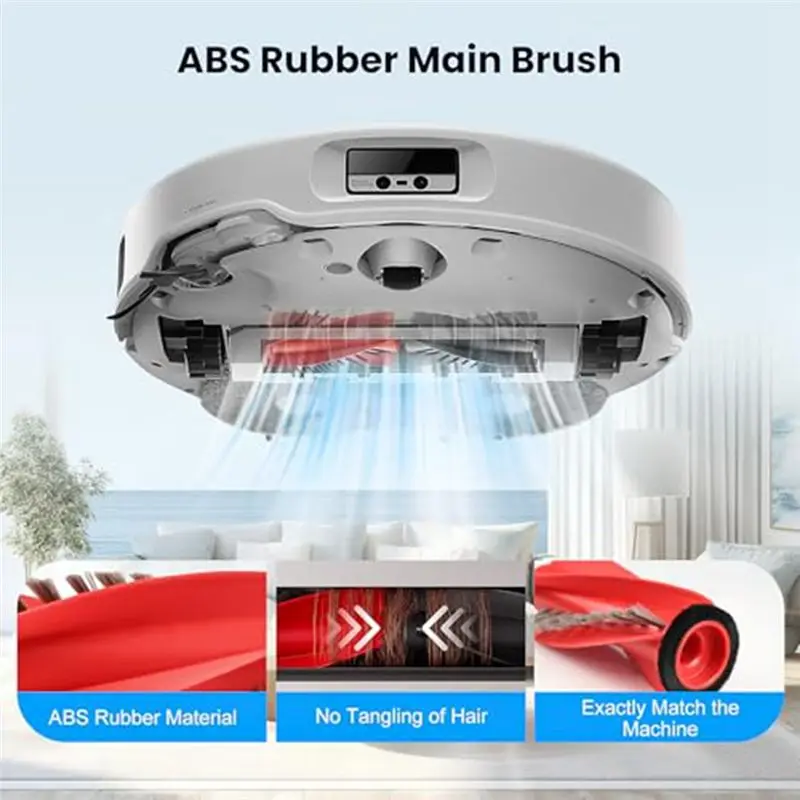 CMHI-For Roborock Qrevo Edge/Edge S5A Robot Vacuum Accessories Set Roller Brush Side Brush Filters Long And Round Mop Pads