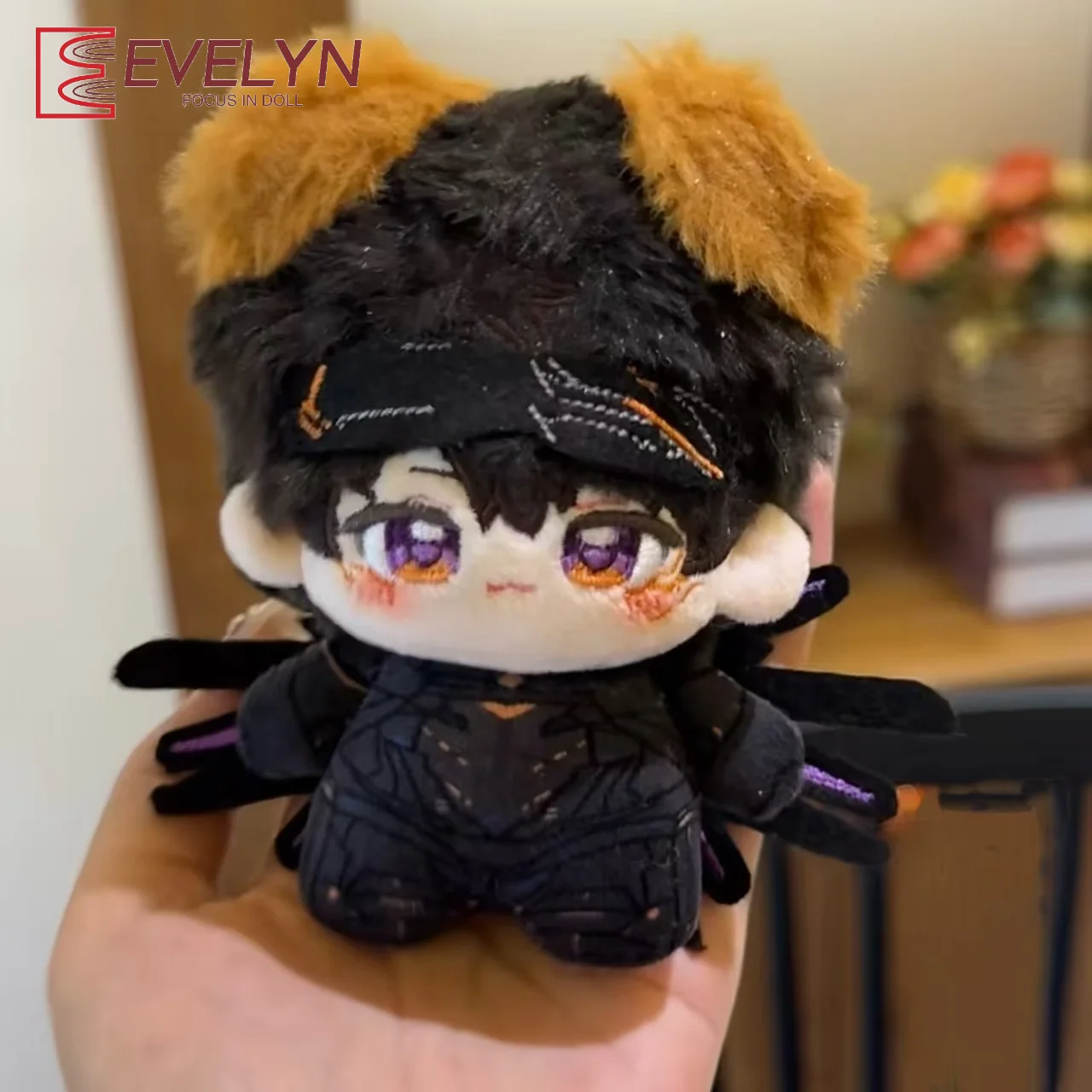 

Evelyn Love and Deep Space Flower Series Plush Keychain Cute Cartoon Pendant Bag Charm 10cm Nunu Body Magnetic Wings Cotton Doll