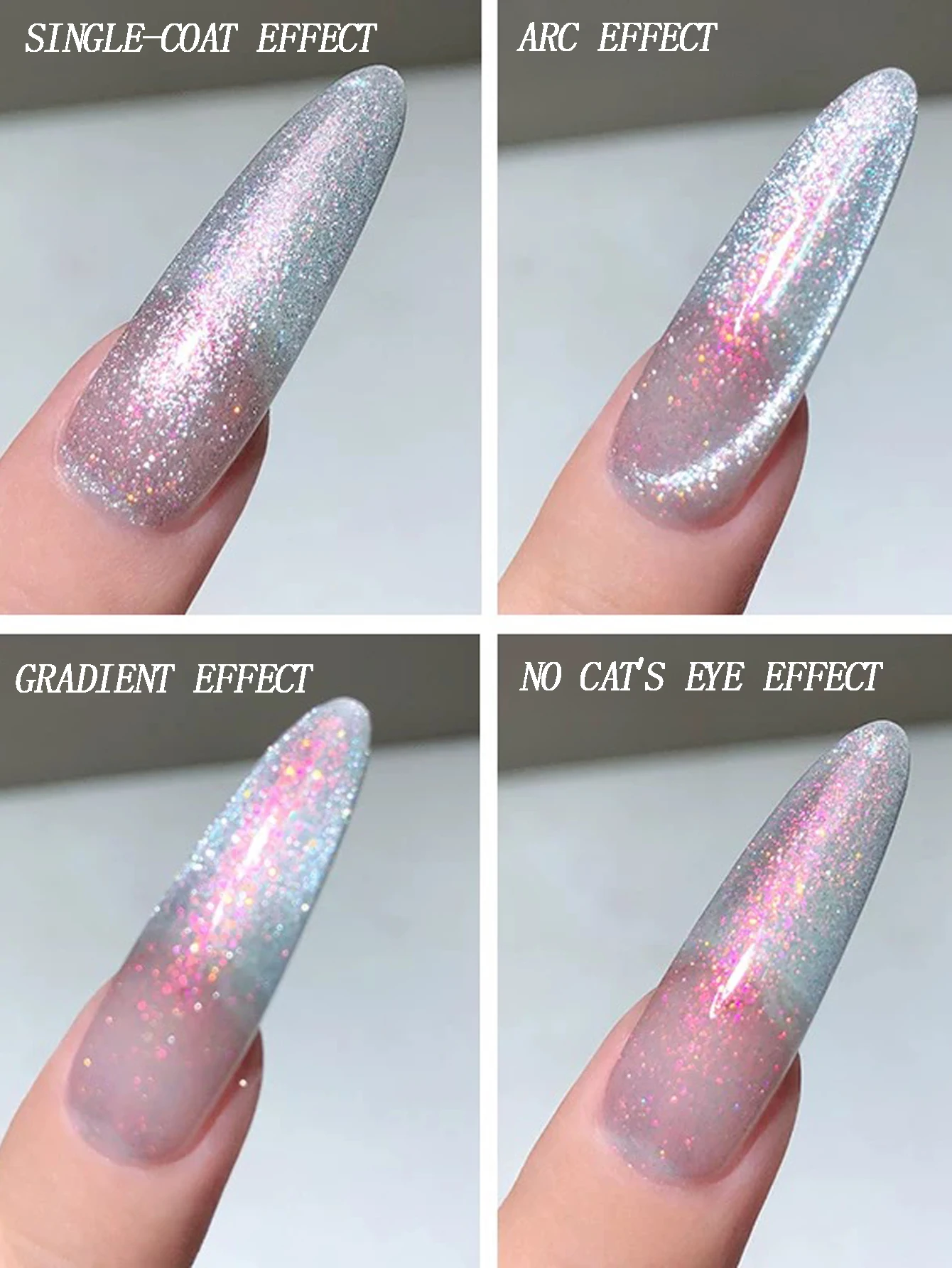 MIANEL 12ML ยาทาเล็บเจลลายตาแมวสีคริสตัล รุ่น Fall Nails Luna Opal Brocade สีสว่าง ใช้ได้กับทุกสี สำหรับทำเล็บคริสต์มาส เล็บสีขาว เล็บสีชมพู