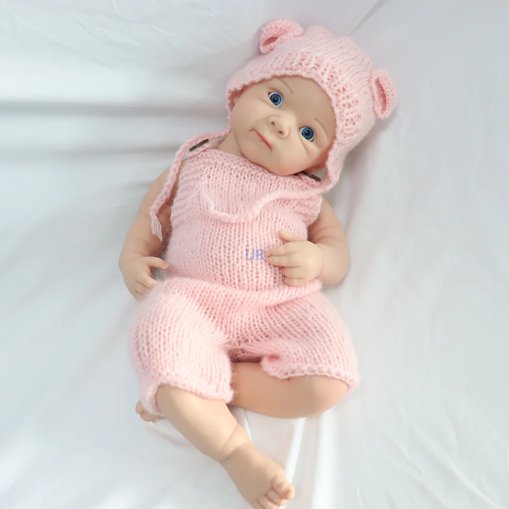 19Inch Weighted Full Body Solid Silicone Reborn Doll Soft Touch Painted Visible Veins Newborn Baby Girl Xmas Gift Kids Toy