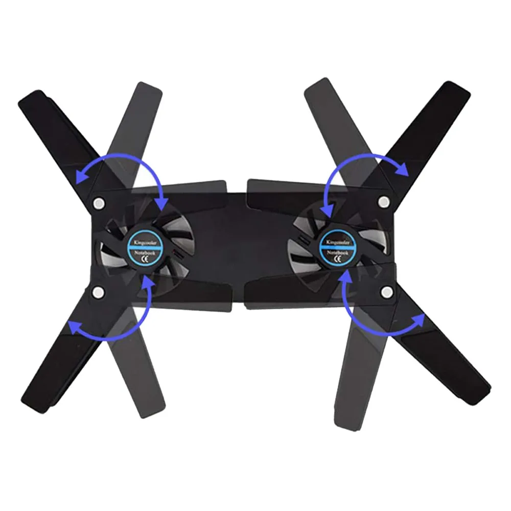 Computer Cooling Pad,Portable Notebook Radiator Foldable Dual Fan Cooling Pad Computer Notebook Computer Cooling