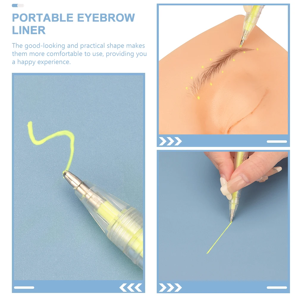 

Eyebrow Pencil 1mm Refillable Tattoo Marker Positioning Mapping Tool Body Pen Surgical White Portable Makeup