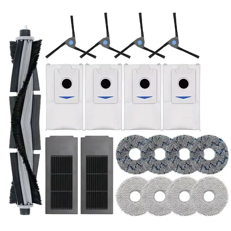 

ABGH-для Ecovacs Deebot X2 Omni/X2 Pro, аксессуары для робота-пылесоса, мешок для пыли, фильтр Hepa, основная щетка, держатель для швабры, мусорный бак