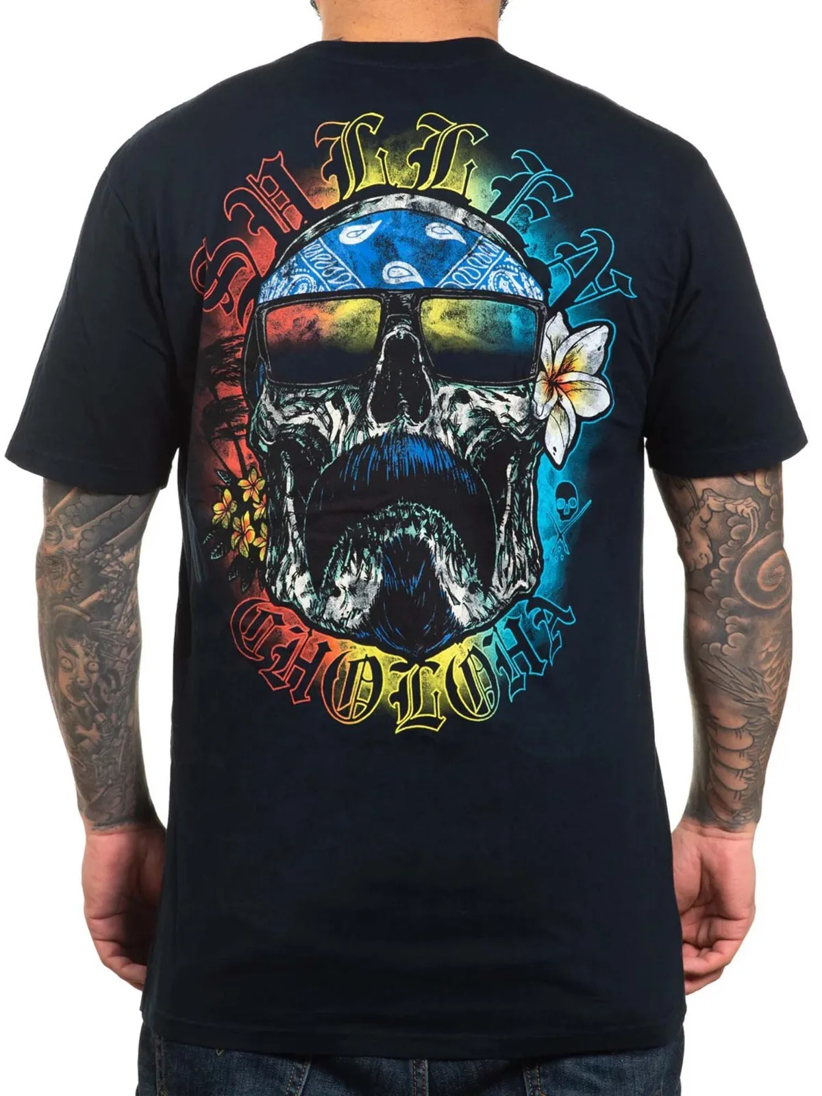 Sullen Men's Shaved Ice Short Sleeve Premium T-shirt Tattoo Style Skull Tee