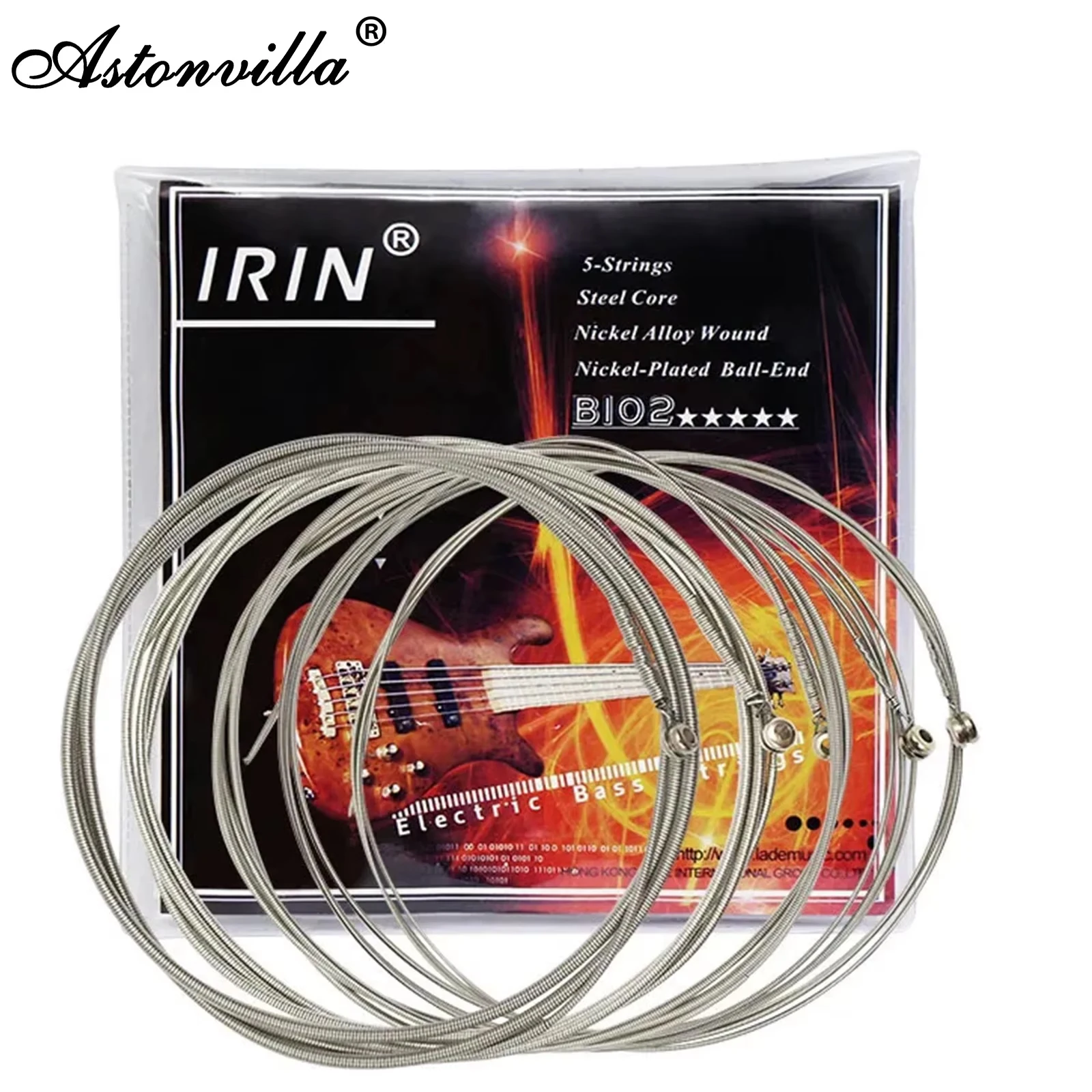 B102 Electric Bass String Nickel Alloy Wrapped String PVC Bag Stringed Instrument Accessories Bass Parts