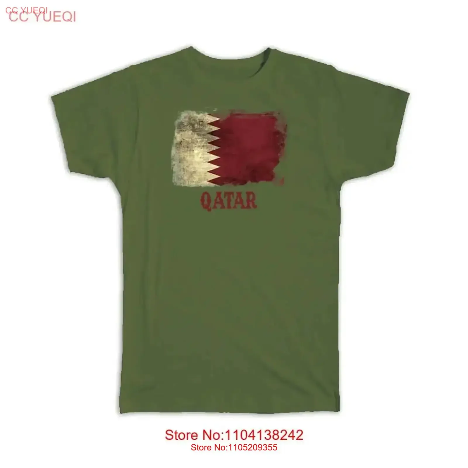 Camiseta Qatar Qatari Bandera Arte desgastado Asia País asiático Vintage vintage Lavado ropa de diseñador Cómodo Estirado