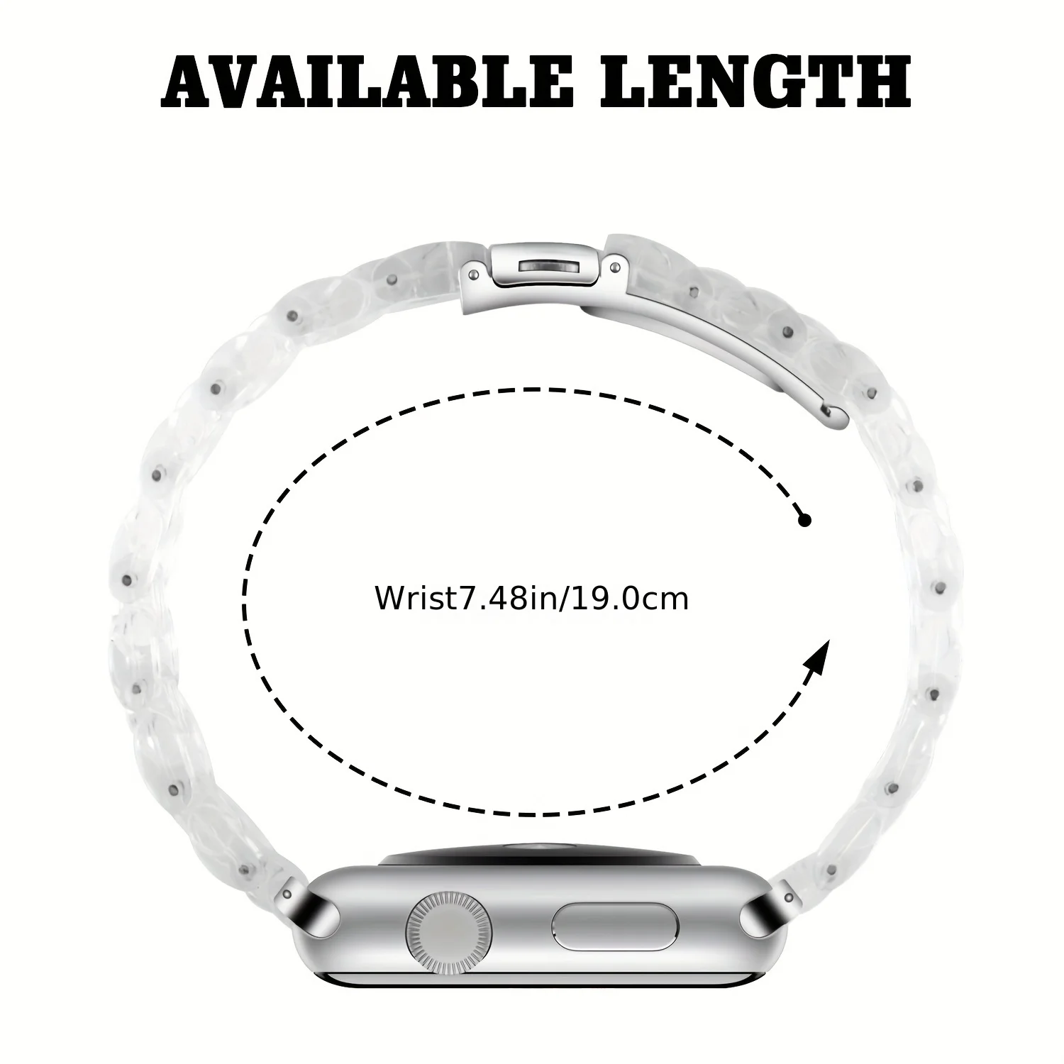 Resin Watch strap For Apple Watch Band 49mm 46mm 45mm 44mm 42mm 41mm 40mm Steel Bracelet iWatch series 10 9 8 7 6 SE 5 4 Ultra 2