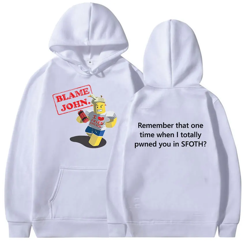 مضحك اللوم جون ميمي هوديي Shedletsky Forsaken موضة كم طويل البلوز الرجال النساء عادية الخريف الشتاء المتضخم مقنعين #2