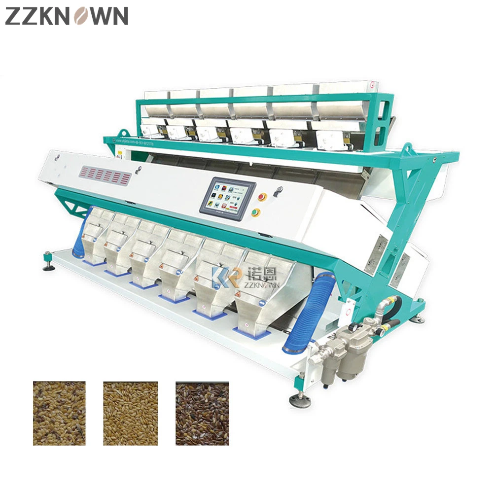 Classificador de cores de arroz de grãos de alta configuração Seletor de cores de câmera CCD de plástico comercial para venda
