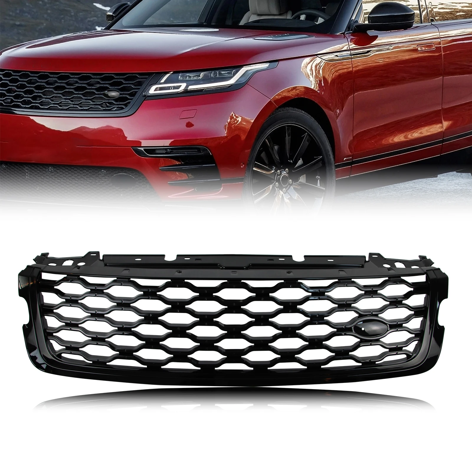 

Front Grill for 2018-2023 Land Rover Range Rover Velar Gloss Black