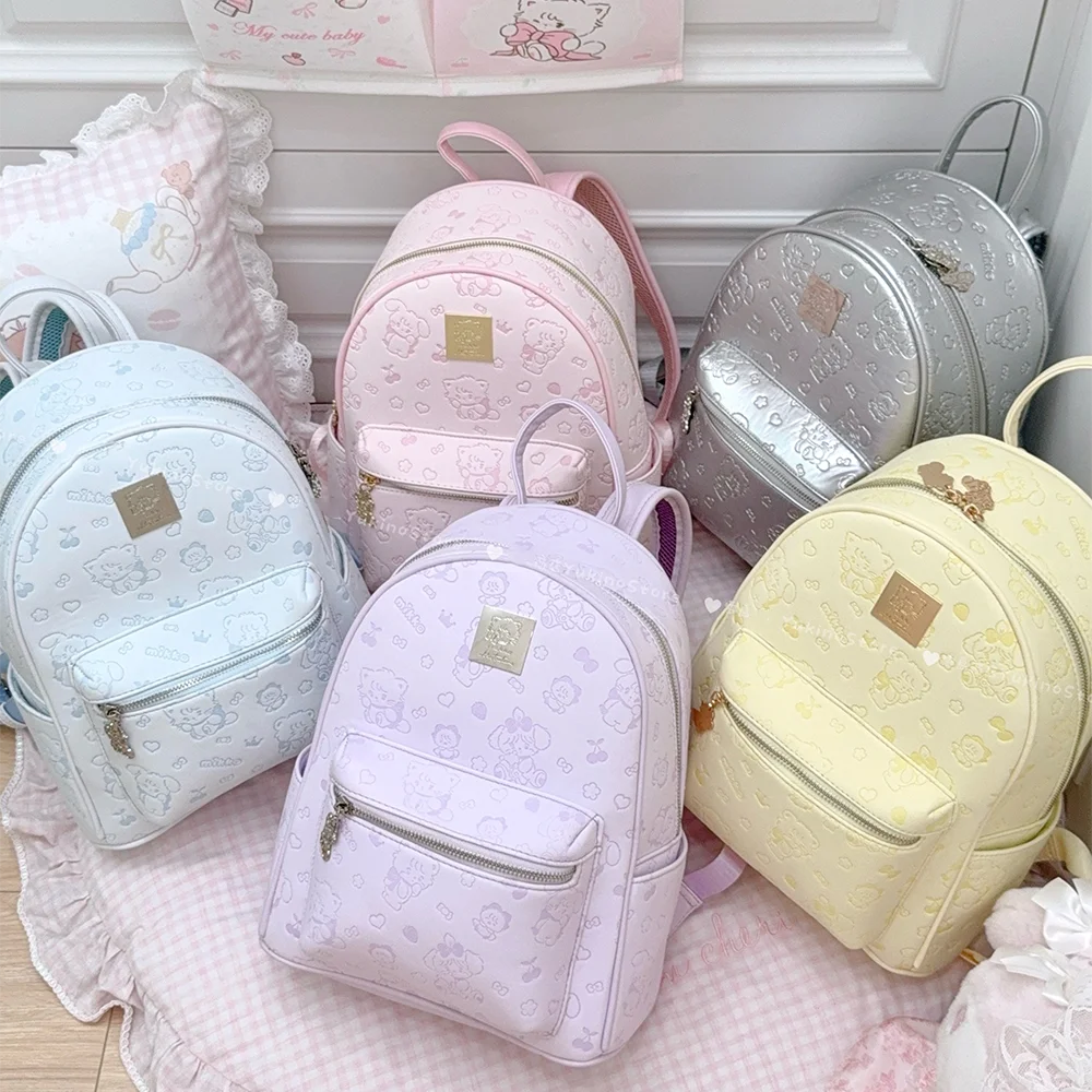 

Cute Mikko Backpack Mousse Cammy Souffle Latte Puff Figure Mikko Anime Peripheries Large-Capacity Commuting Bag Travel Backpack