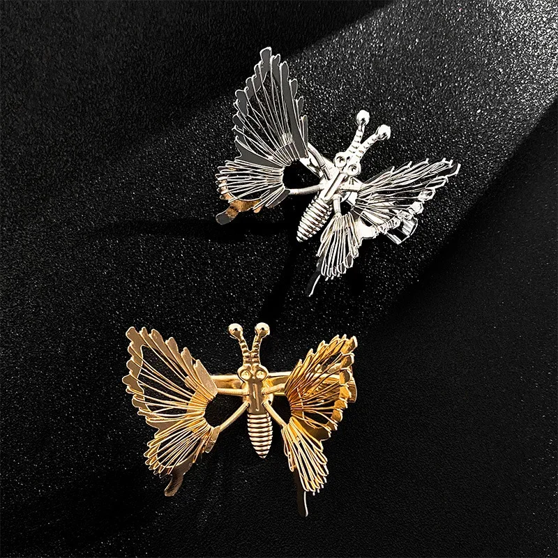 Metal Will Move Simulation Butterfly Hair Clips for Women Girls Hairpin Duckbill Clip Headwear Fashion Hair Accessories