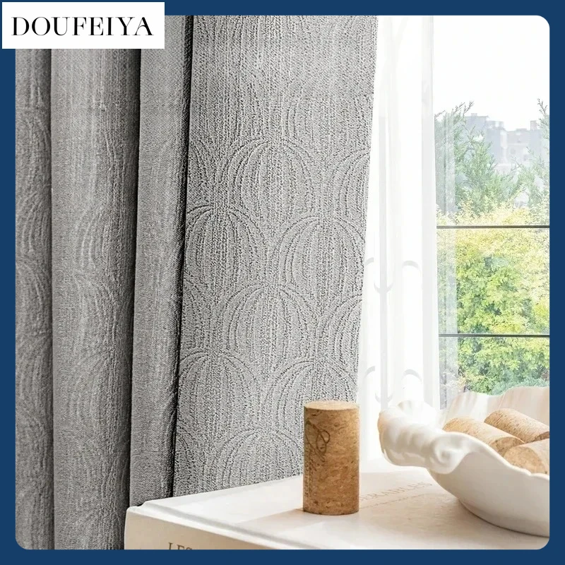 

Minimalist Light Luxury Blackout Curtains Modern Living Room Drape Bedroom Soundproof Curtain Floor-to-ceiling Windows Drapes