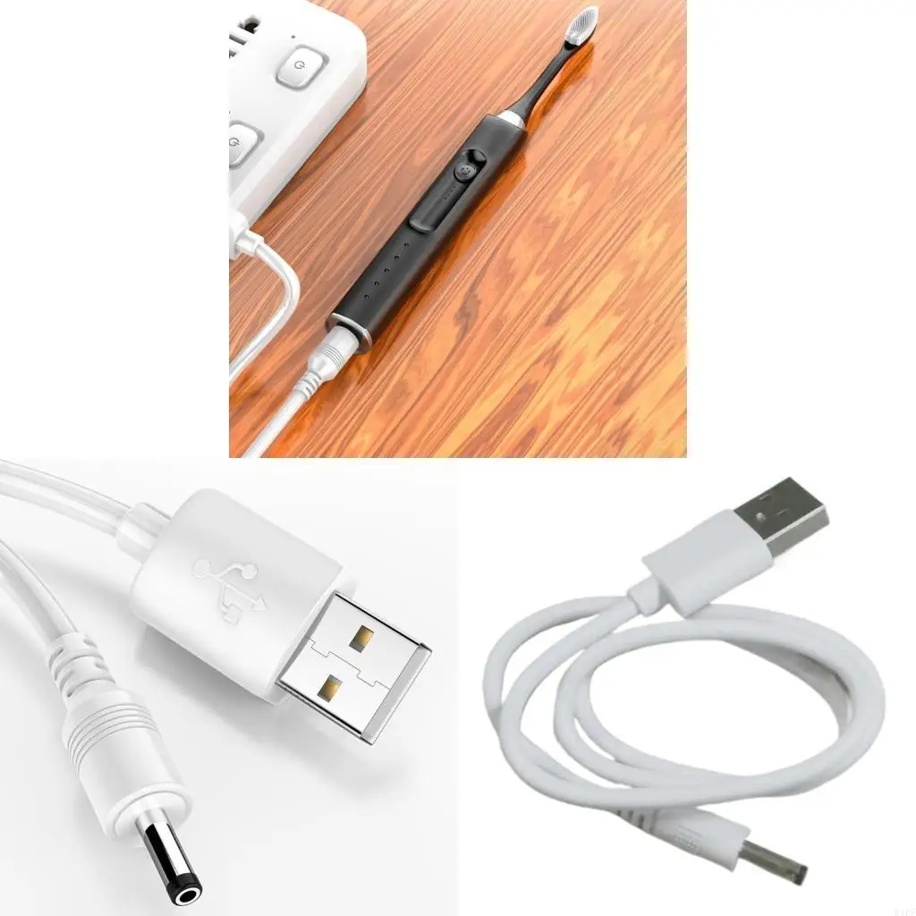 E1PF USB to DC3.5x13.5mm Power Cord Electric Toothbrush Connector Charging Cable