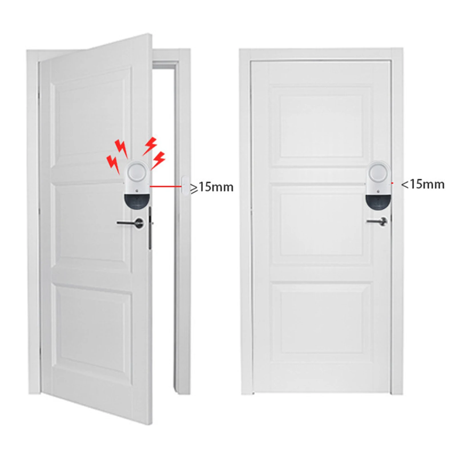 Alarme de sécurité sans fil pour porte d'entrée, alarme de porte et de fenêtre, super forte, 125dB, tendance e pour la porte d'entrée, gardez votre maison, piscine, armoire, affaires