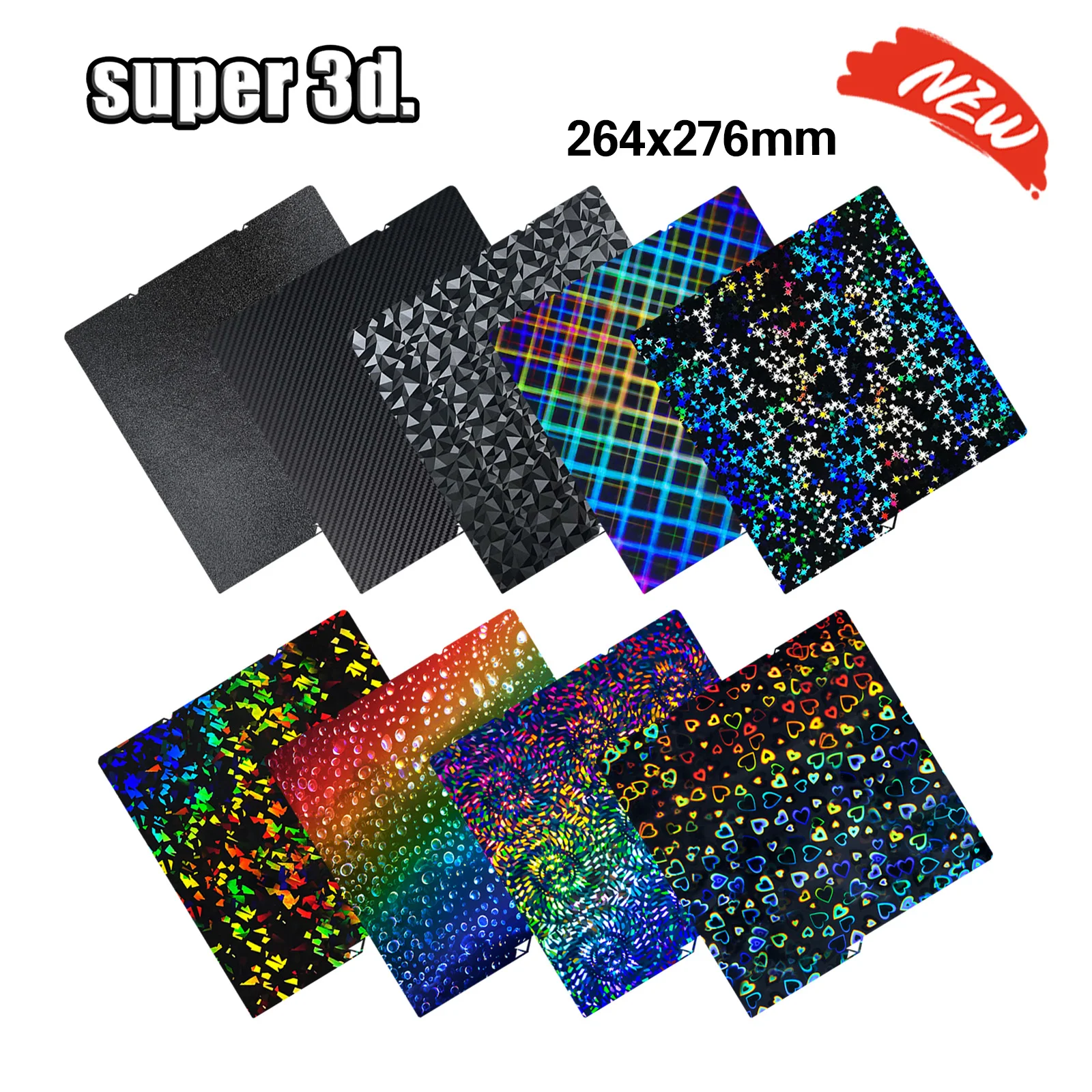 

Для Anycubic Kobra S1 Plate Pei Sheet 264x276 Текстурированная Kobra S1 Combo Build Plate Двусторонняя Kobra S1 Hotend Kobra S1C 3d Bed