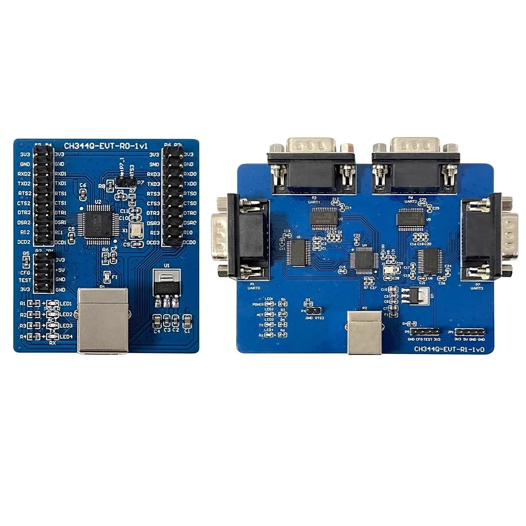 CH344Q Development Board USB to 4 Serial port,USB quad uart,USB2.0 4 UART,high-speed USB4 Serial port,4 RS232 UART,6Mbps