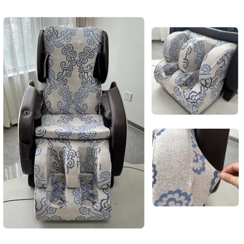 Stretch Print Massage Chair Cover Removable Washable Reclining Chair Dust-proof Washable Electric Massage Dust Cover Home Decor
