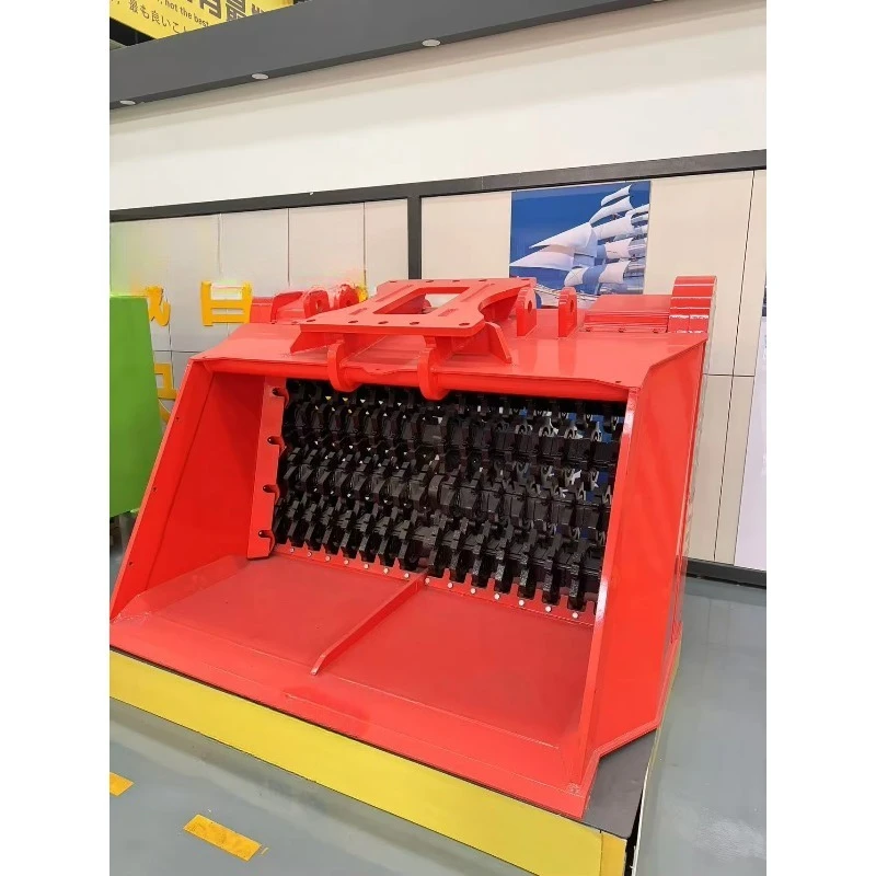 Robi Shredder Screening Bucket Hydraulic Soil Rock Shredder Screening Bucket