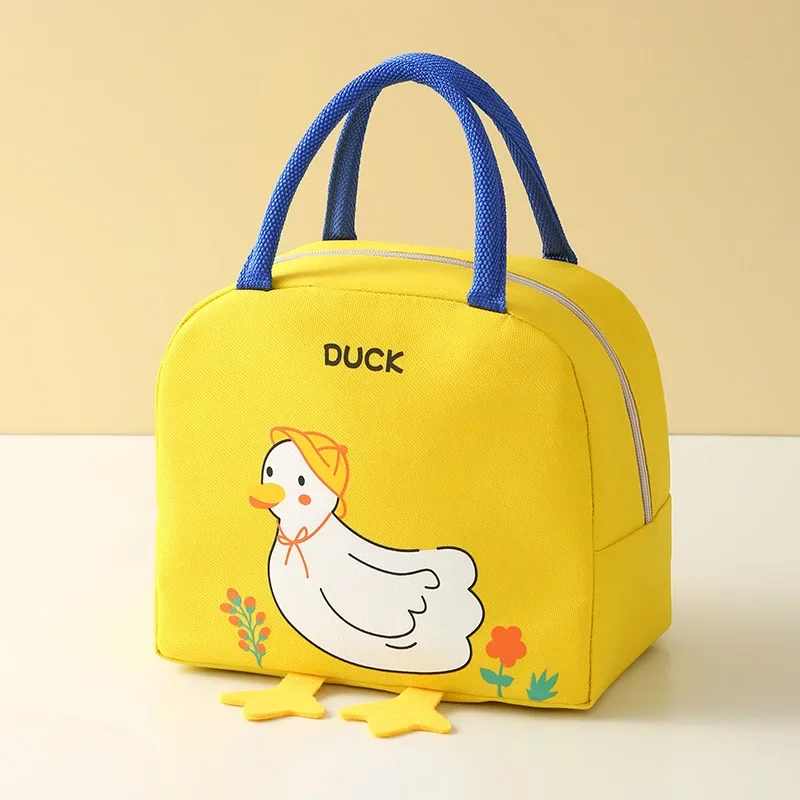 Portable Bento Bag Cartoon Animal Lunch Bag Tote Thermal Food Bag Women Kids Lunch Box Picnic Supplies Insulated Cooler Bags