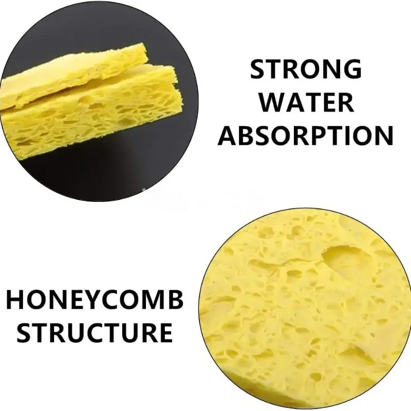 10Pcs 6x6cm Soldering Iron Cleaning Sponge, Anti-Scald Reusable Solder Tip Cleaner for Removing Tin Residue Electronics Welding view 5