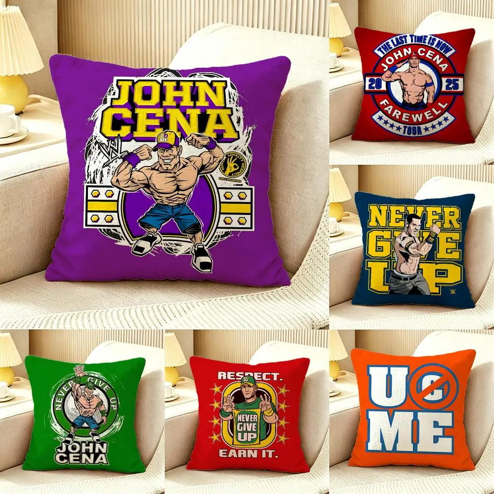 Celebrity John Cena Cushion Cover Pillow Cover Nordic Minimalist Throw DoubleSided Print Cushion Case for Sofa Bedroom Decor