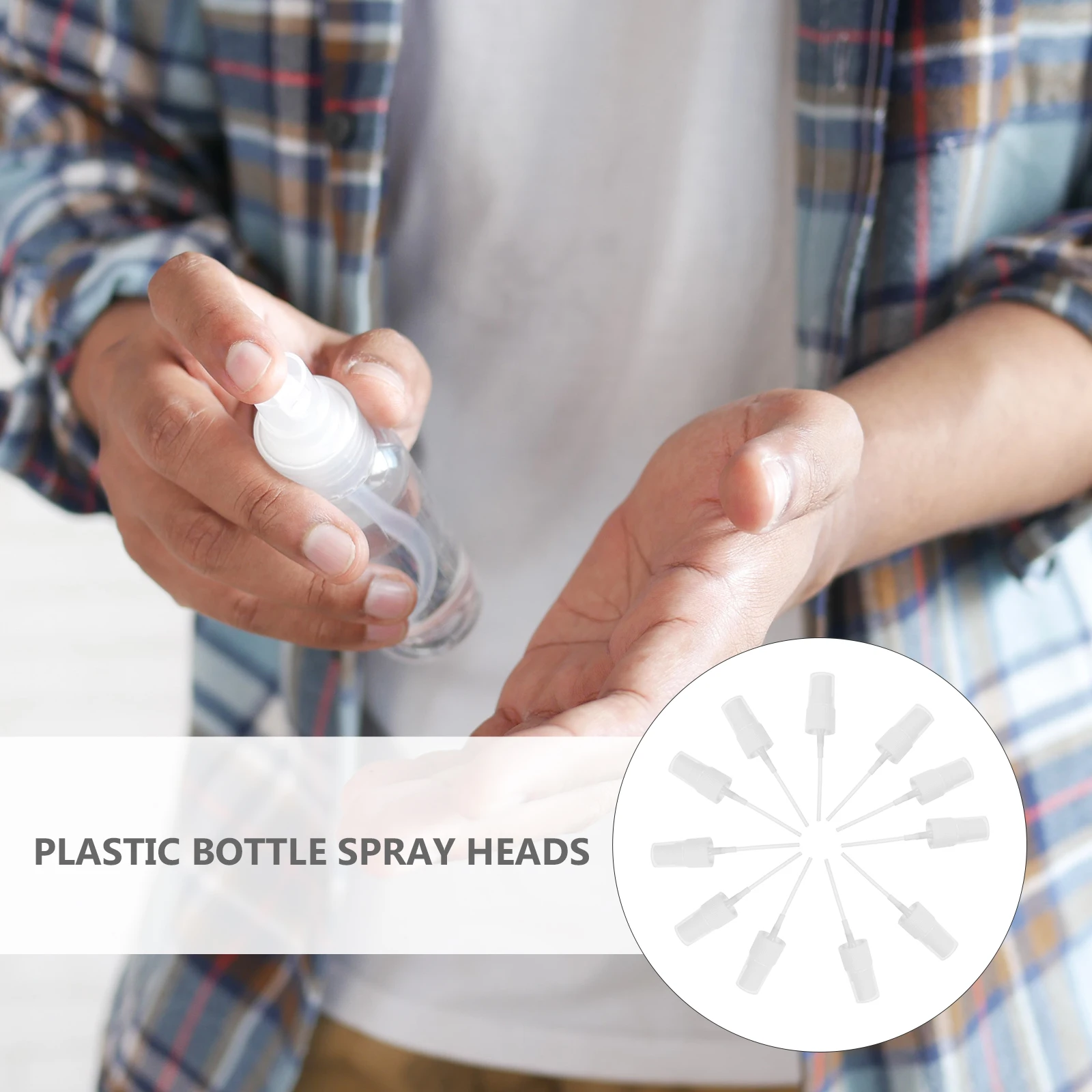

40 Pcs Spray Nozzle Replacement Fine Mist Plastic Shampoo Bottle Heads Sprayer Perfume Travel Hygienic Clean Non Clogging