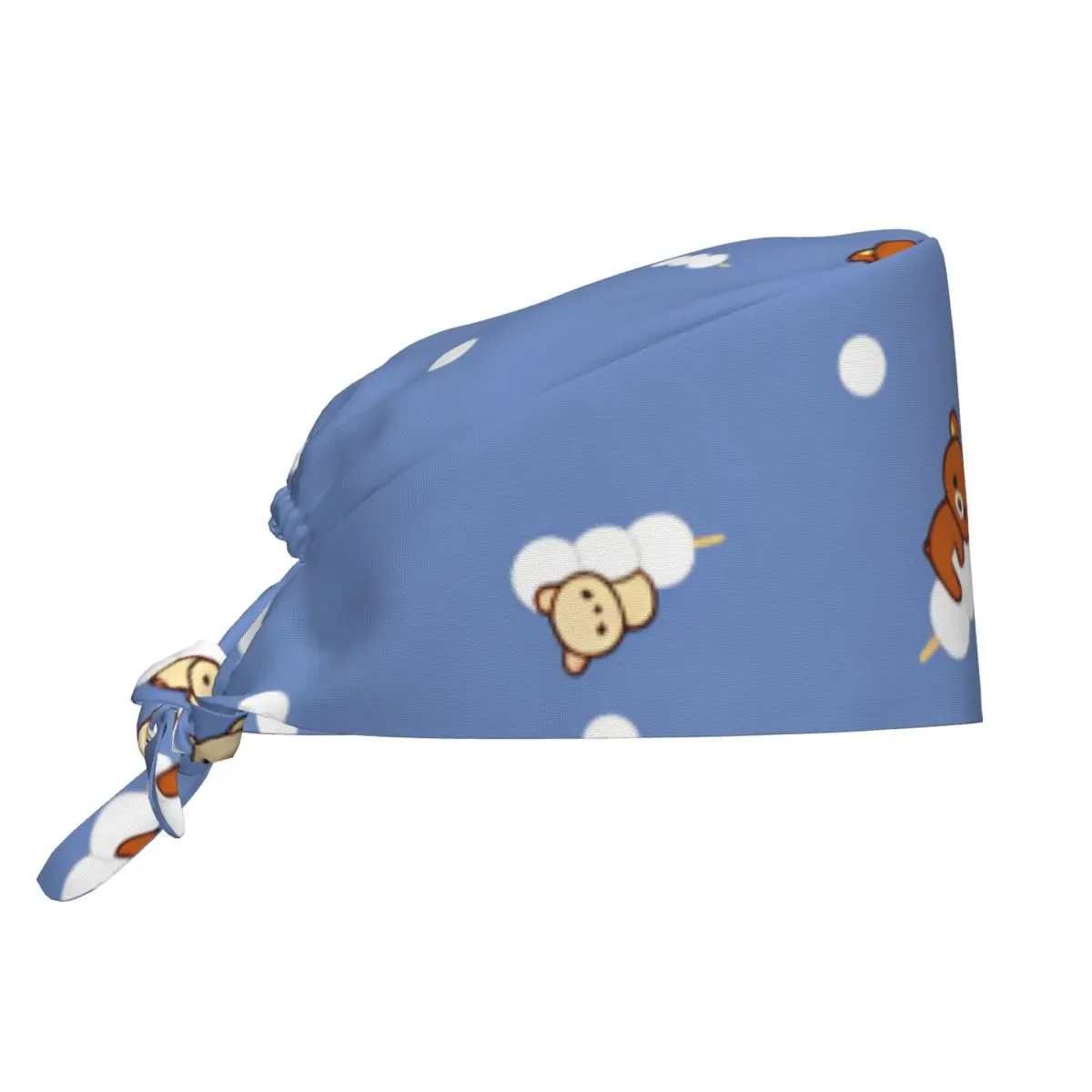 

Nurse Hat Rilakkumas Funny Meme Working Cap For Unisex Women Trendy Bandage Tie Back Work Scrub Cap Soft Elastic Medical Hat
