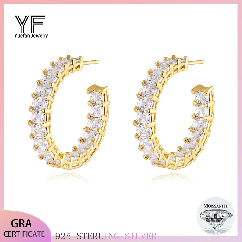 

Ladies' 925 silver pure silver plated with 18K gold earrings, 3* 4mm zircon jewelry, banquet engagement and wedding stud earring