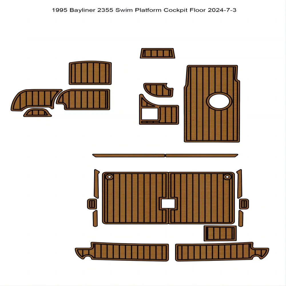 

1995 Bayliner 2355 Swim Platform Cockpit Pad Boat EVA Foam Teak Deck Floor Mat SeaDek MarineMat Gatorstep Style Self Adhesive