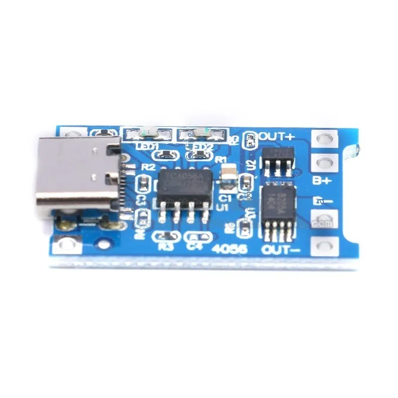 5pcs/New TP4056 1A lithium battery charging board module TYPE-C USB interface charge discharge protection two in one mini DIY