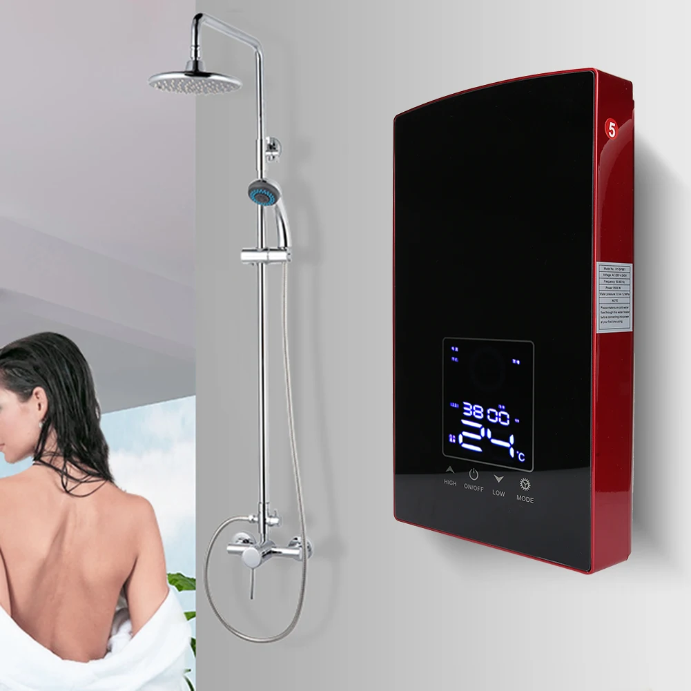 Water Heater Wall Mounted Voice Control Home Instant Electric Water Heater for Bathroom Bathing 220‑240V