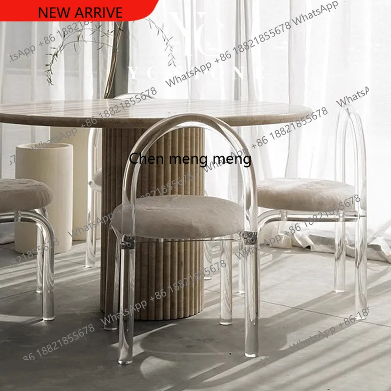 

D178 Natural marble dining table, small apartment living dining table, high-end design dining table