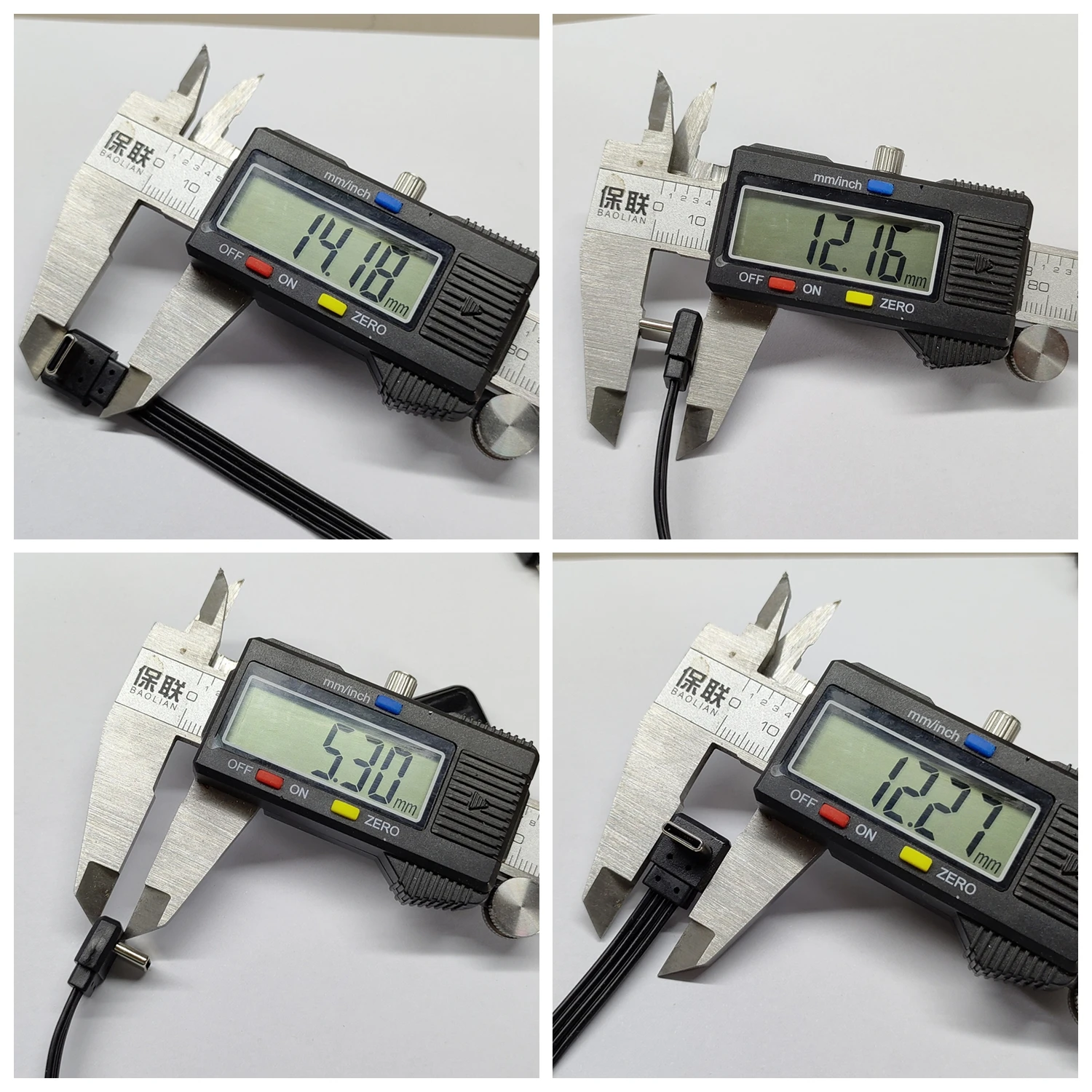 플랫 USB 엘보우 to 초단 C 타입 수 충전 데이터 케이블, 2.0 플러그 엘보, 좌우 코너 플렉시블 케이블, 10cm, 30cm, 1M