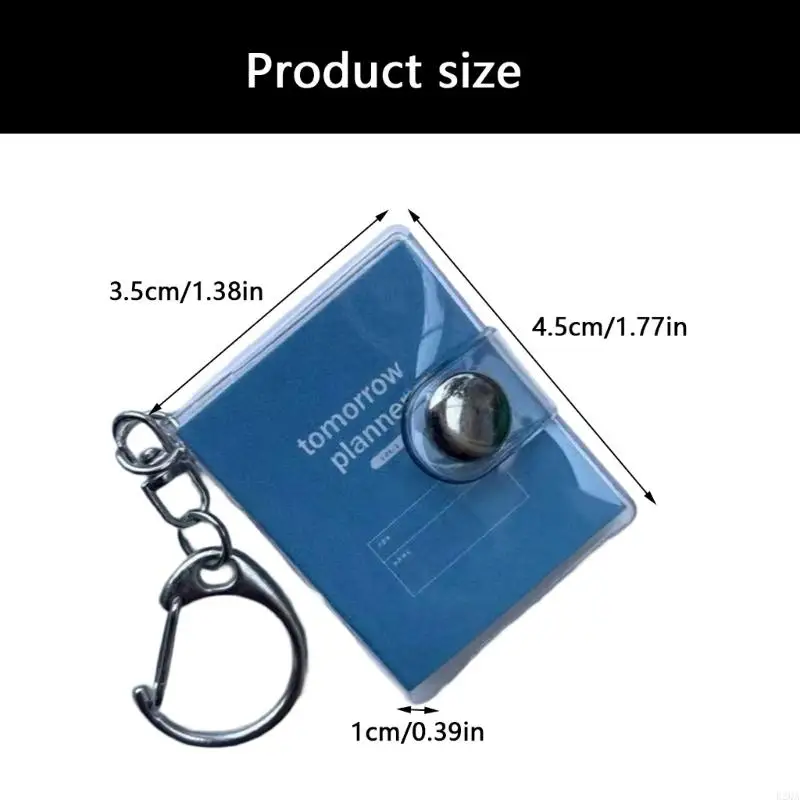 5pcs Small Travel Notebook Keychain Miniature PVC Bloc-notes Journal avec clés pour sacs à main