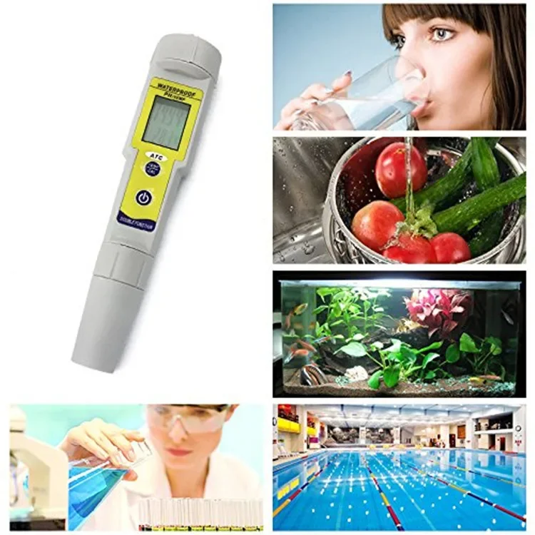 Latest PH-618 pH meter pH meter Water quality tester Portable band temperature two in one test pen
