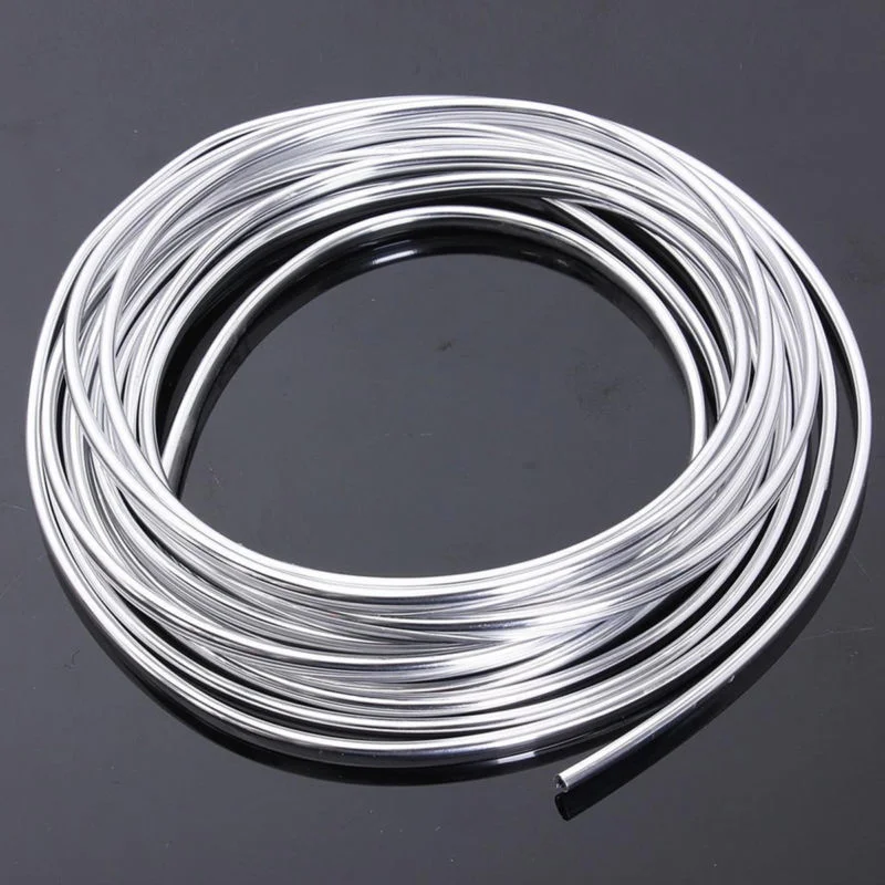 2M Car Styling Car Decorative Strip U-Shaped Interior Mouldings Decorative Filler (Silver) car styling accessories