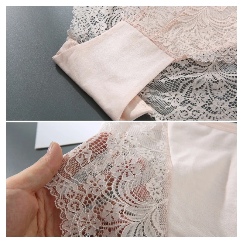 Plus Size Women's Underwear,High Waist Solid Color Women's Panties,Breathable Women's Underwear,Lace Sexy Women's Lingerie image 4