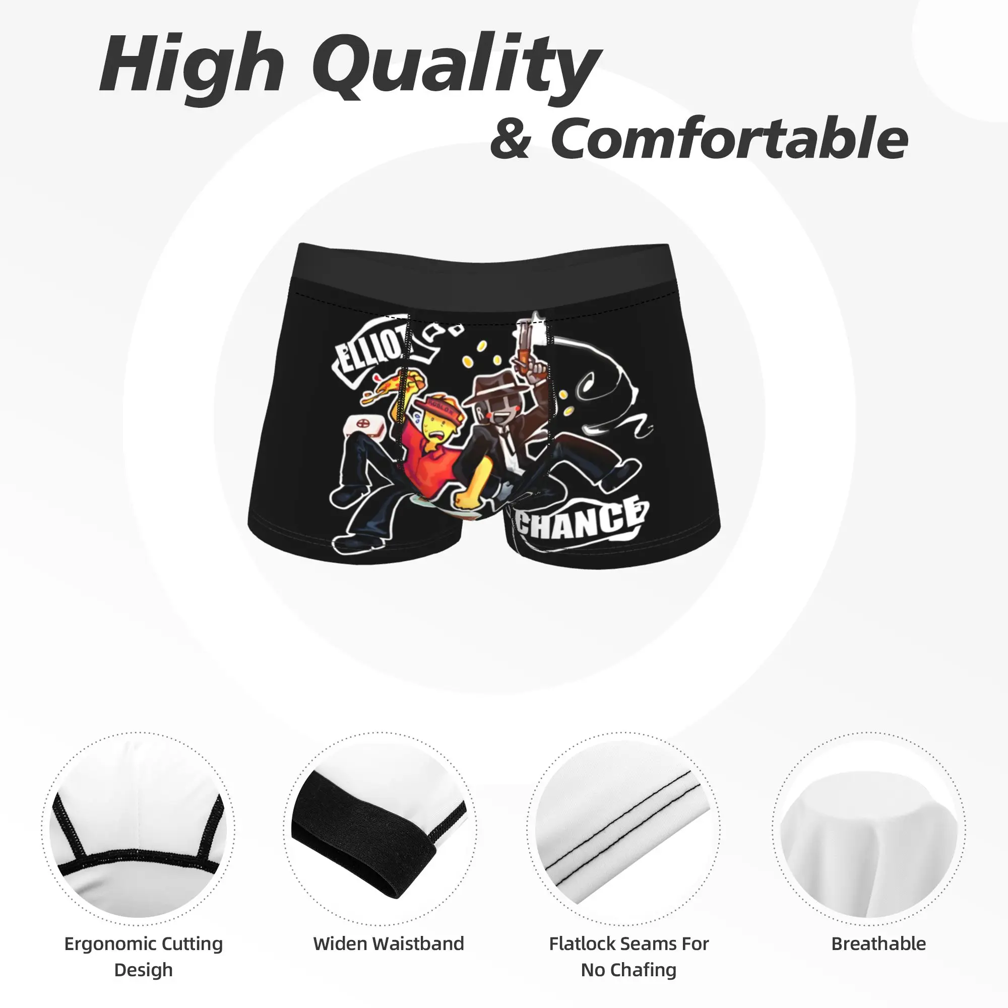 ملابس داخلية Forsaken ملابس داخلية جديدة مطبوعة بوكسر قصير للذكور حقيبة كبيرة الحجم