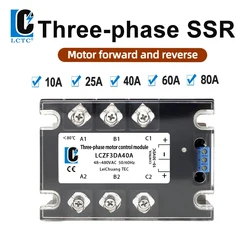 Three -Phase DC Motor Forward and Reverse Control Module LCZF3DA Relay 10A-80A 10-30VDC 40-480VAC