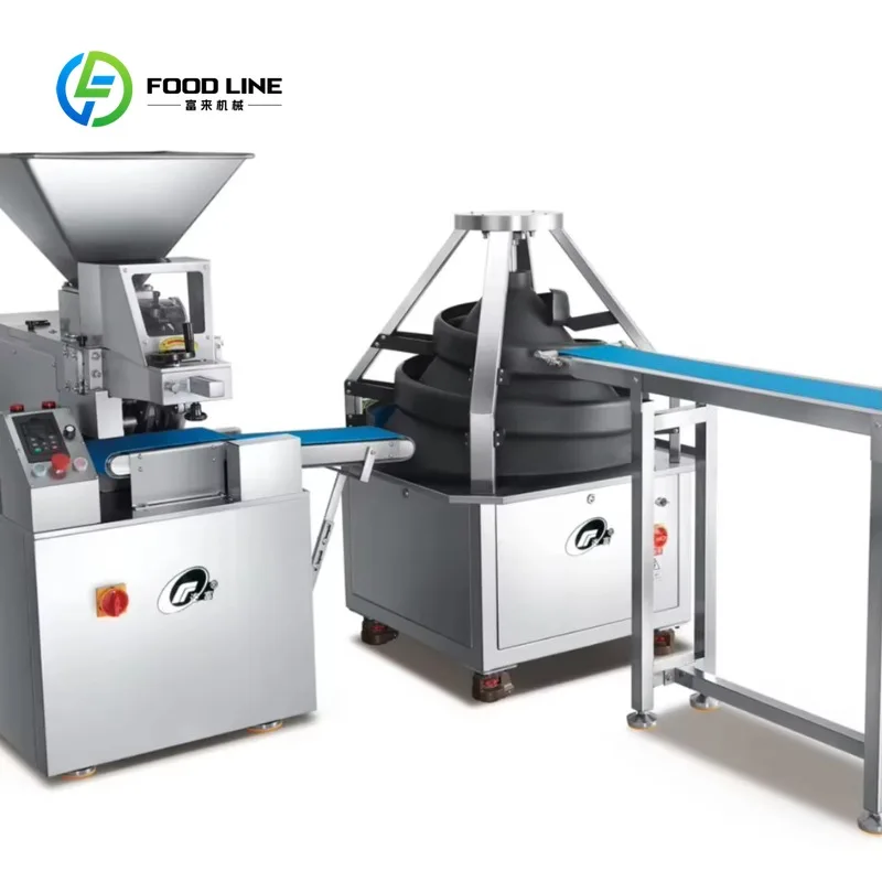 Custom Made Electric Automatic Bun & Burger Dough Divider Rounder and Making Machine for Bakeries New Condition for Flours